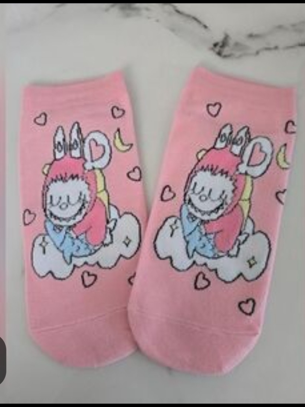Labubu Ankle Socks -Pink $10 NWT Women's Size 5-10